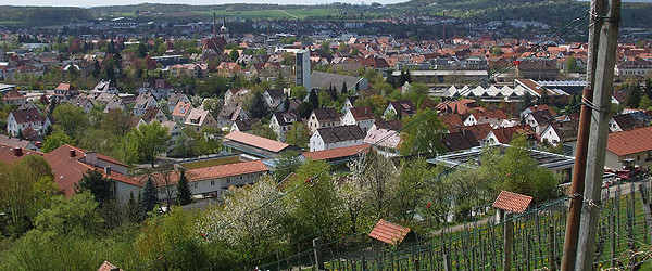 Metzingen: Blick vom Weinberg (Quelle: pixelio.de - Achim D&ouml;rnach)