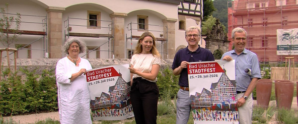 Stadt- und Burgverwaltung bewerben das Bad Uracher Stadtfest (Quelle: RIK)